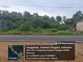 Di jual tanah seluas 3,5 h jln poros dekat bandara dan kawasan tambang