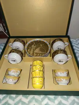 Cangkir motif lebaran dan gelas/cangkir mini