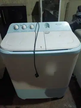 Mesin cuci 2 tabung Sharp puremagic kap 9.5kg orisinil segel