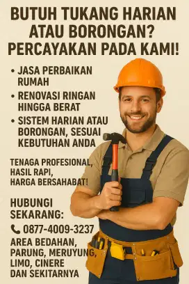 Jasa tukang harian atau borongan