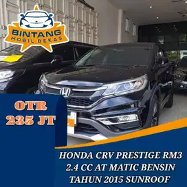 HONDA CRV PRESTIGE 2.4 AT AUTOMATIC 2400 CC BENSIN TAHUN 2015 SUNROOF