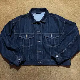 JAKET DENIM INDIGO UNIQLO UJ