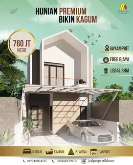 Dijual Hunian Premium Selangkah ke Kota Klaten 2Menit ke Jl Jogja Solo