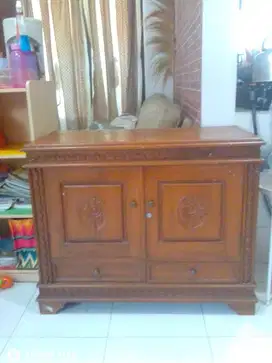 Buffet jati ukir asli masih kokoh muluss multifungsi