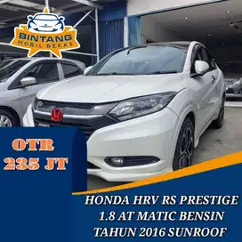 HONDA HRV PRESTIGE RS 1.8 AT AUTOMATIC 1800 CC TAHUN 2016 SUNROOF