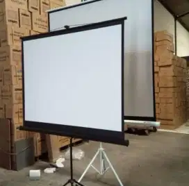 (BARU) Layar Proyektor Screen Proyektor 70inc Trypod 1,7m x 1,7m