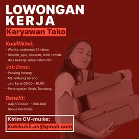 Lowongan Kerja FULL dan PART TIME Karyawan Toko | Loker Packing Online