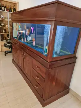 Aquarium kayu jati panjang 2 Meter