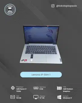LENOVO IP SLIM 1 AMD RYZEN 3 7320U Ram 8GB SSD 512GB