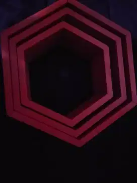 Rak dinding hexagonal 3 in 1