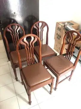 Kursi makan kayu 1 set