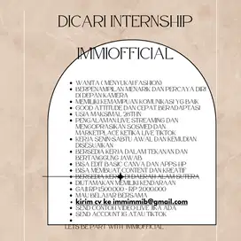 DIcari INTERNSHIP Design dan content creator pakaian fashion wanita