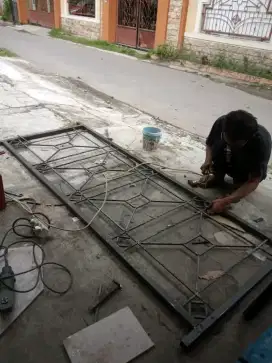 Tukang las kanopi pagar tralis pintu besi