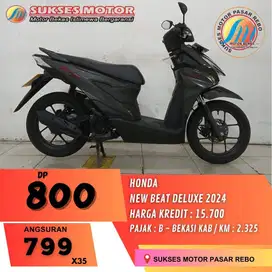 HONDA NEW BEAT DELUXE TAHUN 2024, GRATIS OLI, FREE SERVIS 1 THN