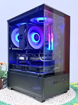 Gaming PC Ryzen 5 4500 6 Core RTX 4060 8GB SSD 16GB DDR4 Grafis RGB PU