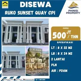 Disewakan ruko Sunset Quay
