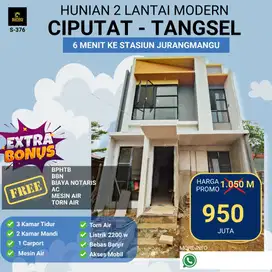 Rumah 2 lantai di Ciputat promo 900 jutaan free biaya