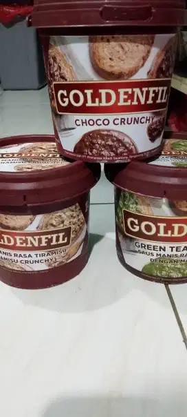 Goldenfill bru masih di segel varian Choco crunchy,tiramisu, green tea
