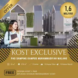 Kost Indent Bangun Strategis Persis Sebelah Kampus Muhammadiyah Malang