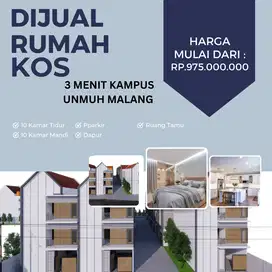 Rumah Kost 3 menit Pintu Masuk Universitas muhammadiyah Malang