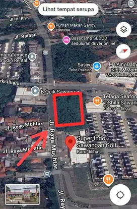Tanah pinggir jalan raya Bojong sari sawangan baru