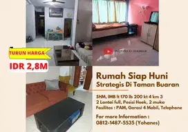 Rumah Cluster Taman Buaran Indah 1 Luas 170m² Depan Mall
