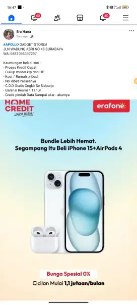 IPHONE 15 turun harga