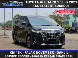 GANJIL Km=49k Bunga=4.5% PAJAK=NOVEMBER Toyota Alphard G atpm 2021 TSS