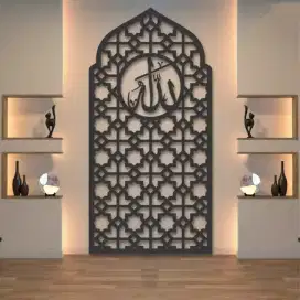 Mihrab mushola minimalis kaligrafi allah