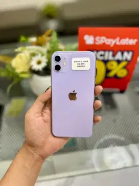 IPHONE 11 128GB PURPLE EX INTER FULLSET GARANSI UNIT 2 MINGGU