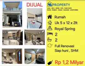 Rumah full interior di royal spring sakura park 2 lantai hertasning br