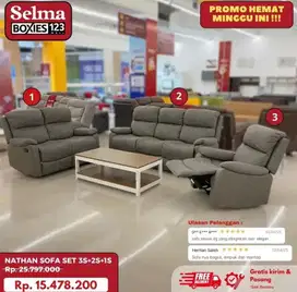 Sofa set ruangan tamu