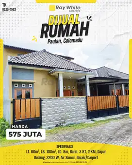 Rumah paulan colomadu Karanganyar