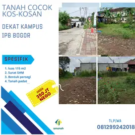 Tanah Dekat Kampus IPB Bogor Cocok Bangun Kos-kosan Dan SHM