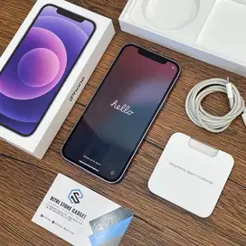 Iphone 12 128 GB purple | iBox, no kendala, mulus, fullset