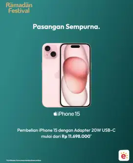 Kredit HP Iphone 15 128 gb , shopee paylater mulai dari 0%
