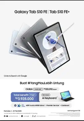 Tab S10FE Bonus Keyboard AI + Galaxy fit 3!!