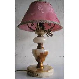 Antik Vintage marble table lamp/lampu meja european style era Kolonial