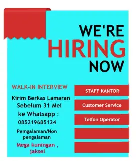 Dibuka loker sd 31 mei