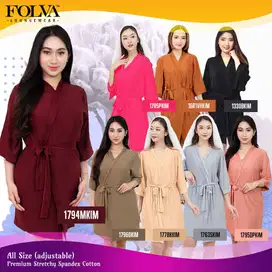 FOLVA Kimono Bridesmaid Baju Tidur Piyama Wanita robe spandex