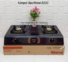 COD Kompor Gas LPG 2 Tungku Teflon Rinnai RI-522