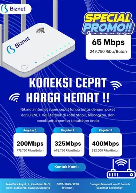 WIFI BIZNET HOME PROMO HARGA TERJANGKAU