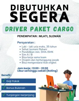 Ekspedisi Cargo membutuhkan Driver