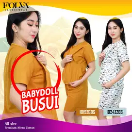 FOLVA Baju menyusui bukaan samping bahan katun halus baju busui