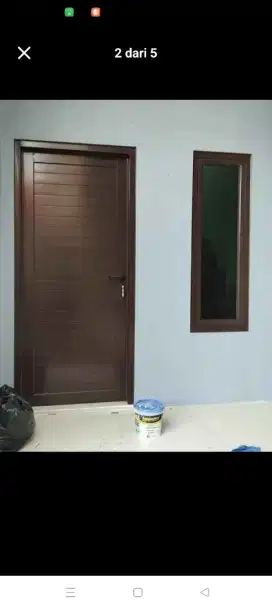 Jual kusen pintu satu dan pintu dua dari bahan aluminium dan kayu