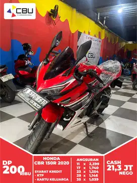 ( DP 200 Ribu ) CBR 150R 2020 KTP Daerah & Rumah Kontrak Bisa