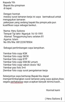 Cari pekerjaan untuk posisi driver