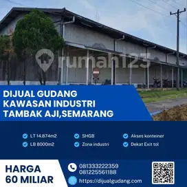 Lahan dan Bangunan Industri Tambak Aji Semarang, 14.874 m², Akses Tol