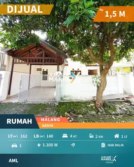 Dijual Rumah Terawat 4 Kt di Araya Blimbing Malang