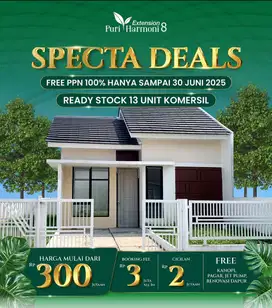 Miliki Rumah HOOK Tipe 28/89, All In 3 Juta, Bonus Komplit, Siap Huni!